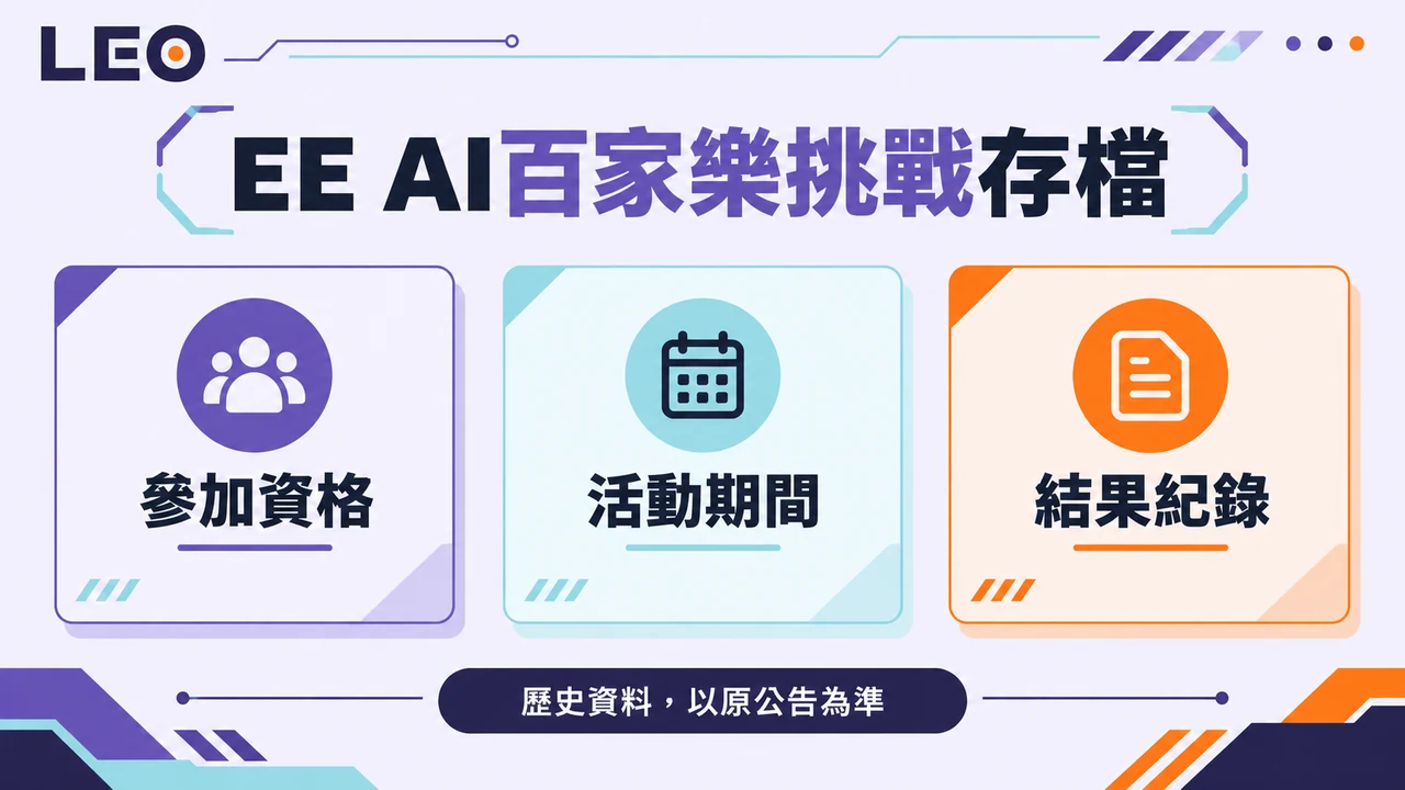 EE AI百家樂挑戰核對資格、活動期間及結果紀錄的存檔圖